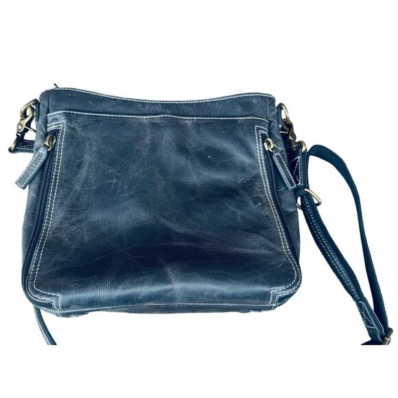 Gun Tote'n Mamas GTM  Black Leather Slim Cross Body Bag Concealed Carry - Picture 9 of 11